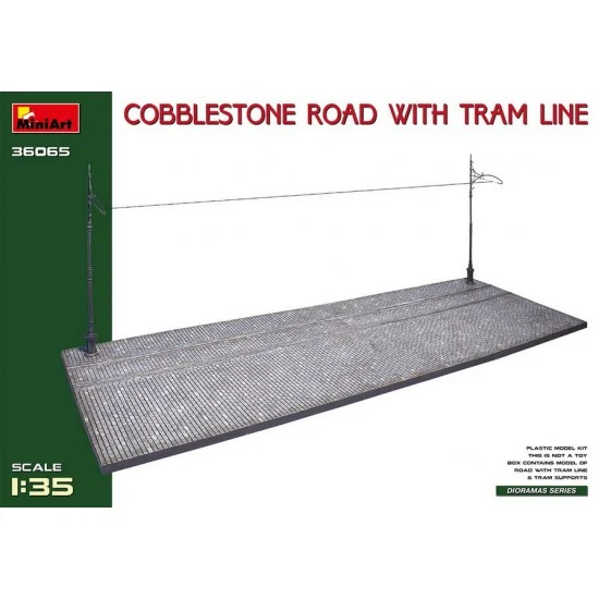 MiniArt 36065 1/35 Cobblestone Road w/Tram Line - Scenics & Diorama