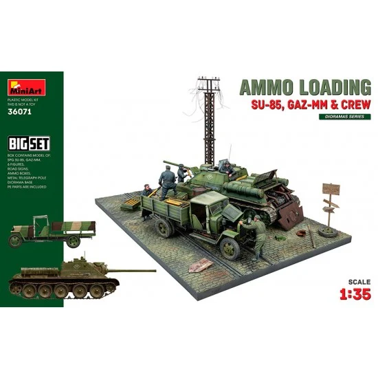 MiniArt 36071 1/35 WWII Ammo Loading Scene: Su-85, Gaz-MM and Crew