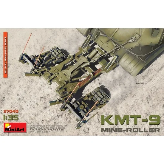 MiniArt 37040 1/35 Mine-Roller KMT-9 for T-55/62/64/72/80/90/BMR-1/2/BTS-4