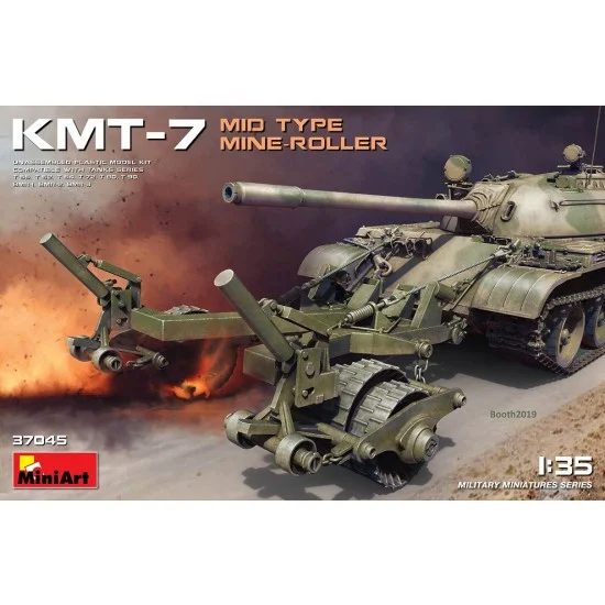 MiniArt 37045 1/35 KMT-7 Mid Type Mine-Roller for Tank T-55/62/64/72/80/90/BMR-1/2/3