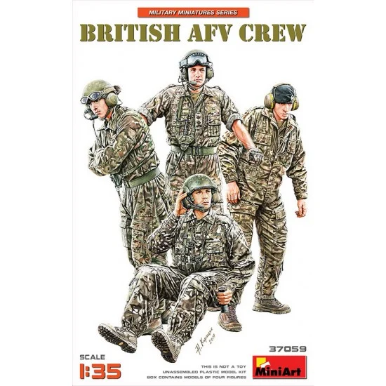 MiniArt 37059 1/35 British AFV Crew (4 figures) - Model Figures