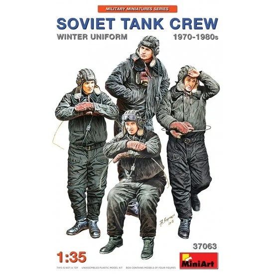 MiniArt 37063 1/35 Soviet Tank Crew 1970-1980s in Winter Uniform (4 Figures)
