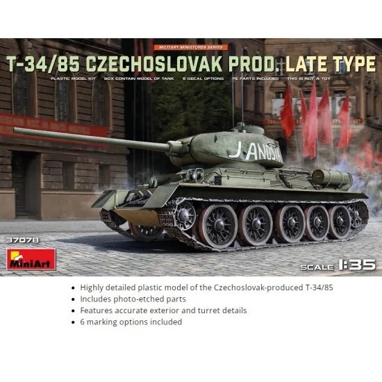 MiniArt 37078 1/35 T-34-85 Czechoslovak Prod. Late Type