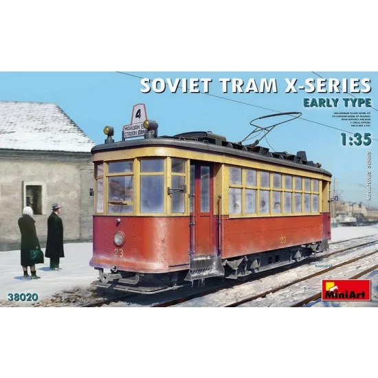 MiniArt 38020 1/35 Soviet X-Series Two-axle Double-sided Tram Early Type