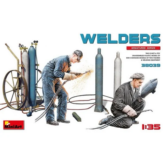 MiniArt 38039 1/35 Welders (2 Figures & Welding Equipment) - Model Figures