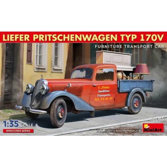 MiniArt 38065 1/35 Liefer Pritschenwagen Typ 170V Furniture Transport Car - Military Vehicles & Tanks
