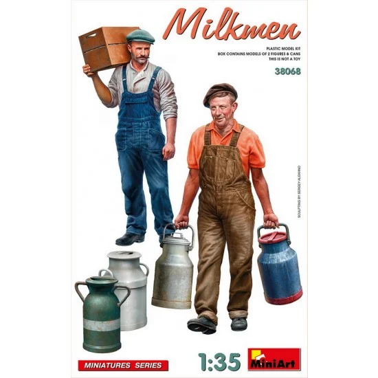 MiniArt 38068 1/35 Milkmen (2 figures & cans) - Model Figures