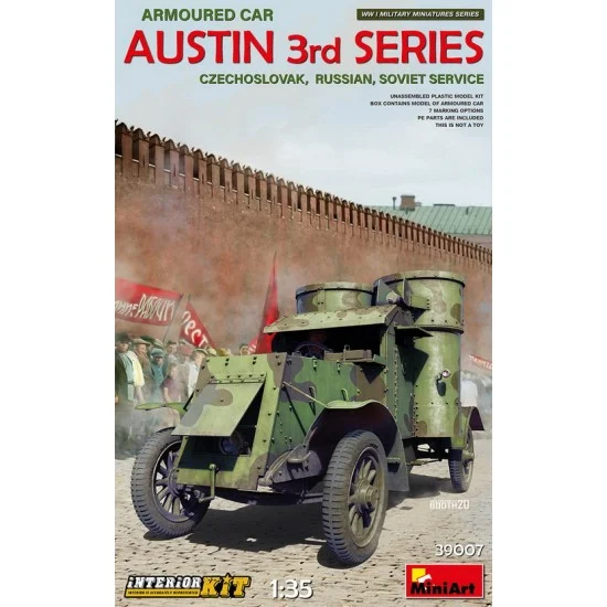 MiniArt 39007 1/35 Austin Armoured Car 3rd Series: Czechoslovak, Russian, Soviet Service [Interior Kit] - Military Vehicles & Tanks