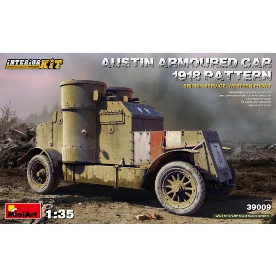 MiniArt 39009 1/35 Austin Armoured Car 1918 Pattern in British Service, Western Front [Interior Kit] - Military Vehicles & Tanks