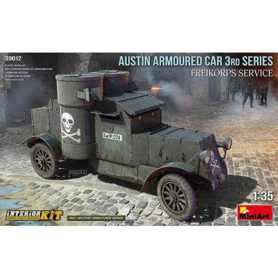 MiniArt 39012 1/35 Austin Armoured Car 3rd Series: Freikorps Service [Interior Kit] - Military Vehicles & Tanks