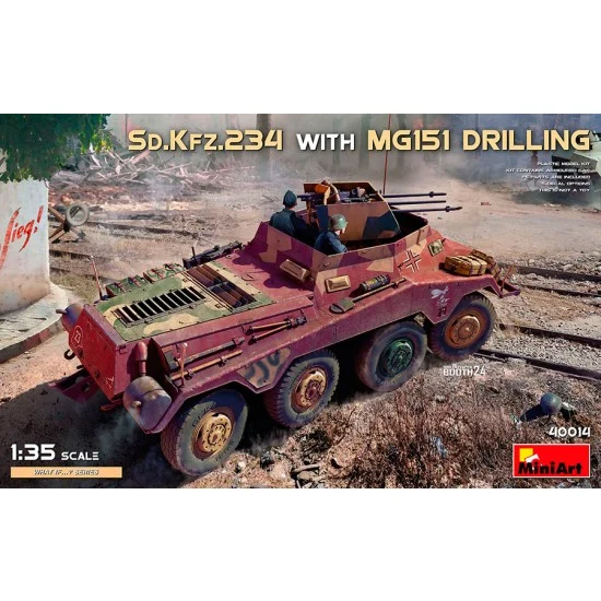 MiniArt 40014 1/35 Sd.Kfz.234 with MG151 Drilling - Military Vehicles & Tanks