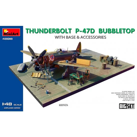 MiniArt 48018 1/48 P-47D Thunderbolt Bubbletop with Base and Accessories
