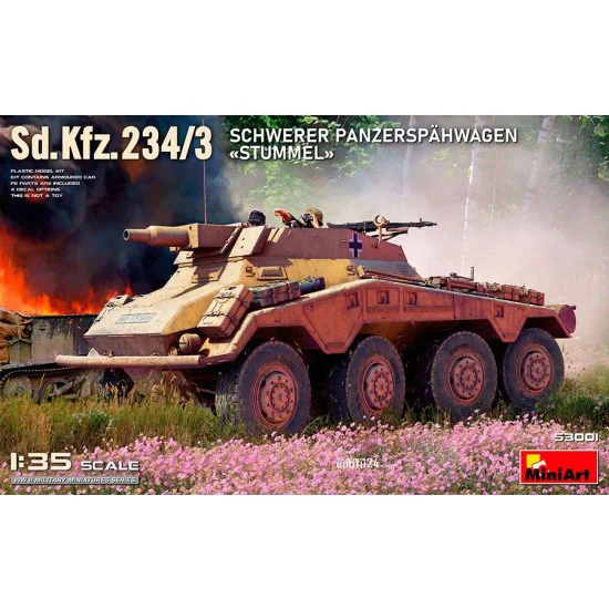 MiniArt 53001 1/35 SdKfz.234/3 Schwerer Panzerspahwagen 'Stummel' - Military Vehicles & Tanks