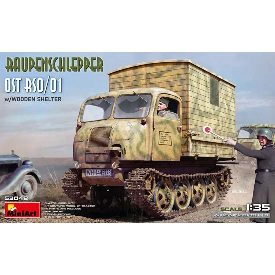 MiniArt 53048 1/35 Raupenschlepper OST RSO/01 with Wooden Shelter - Military Vehicles & Tanks