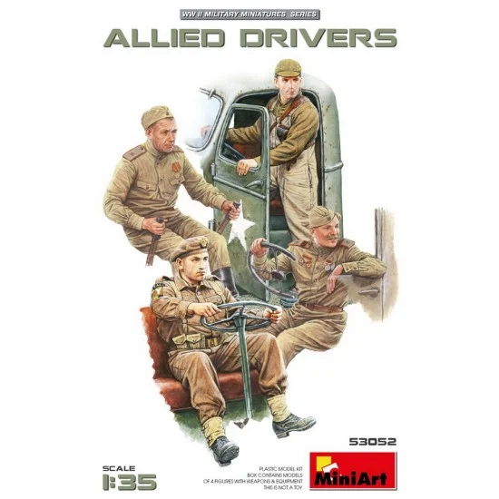 MiniArt 53052 1/35 Allied Drivers (4 figures) - Model Figures