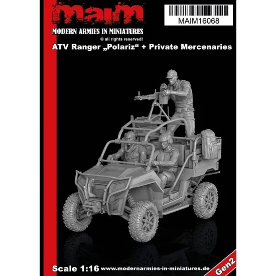 MAiM 16068 1/16 ATV Ranger (Polariz) Military Version + Private Mercenaries - Military Vehicles & Tanks