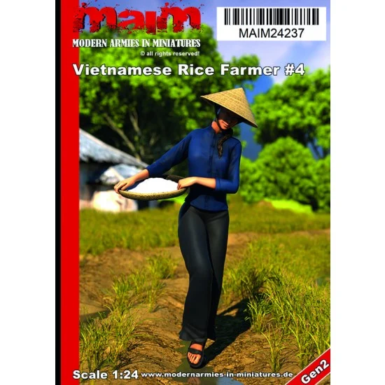 MAiM 24237 1/24 Vietnamese Rice Farmer #3 - Model Figures