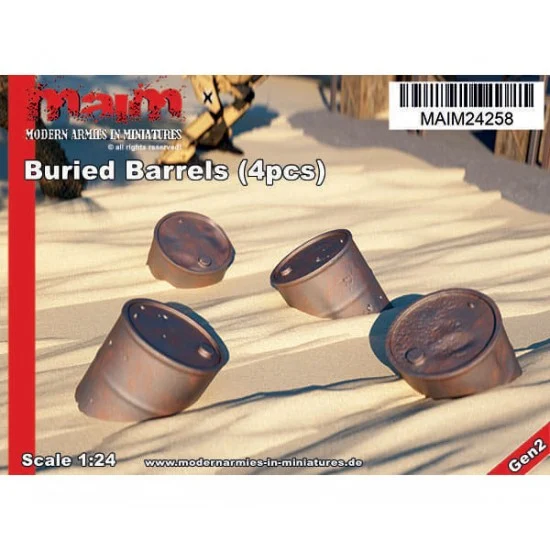 MAiM 24258 1/24 Buried Barrels - Scenics & Diorama