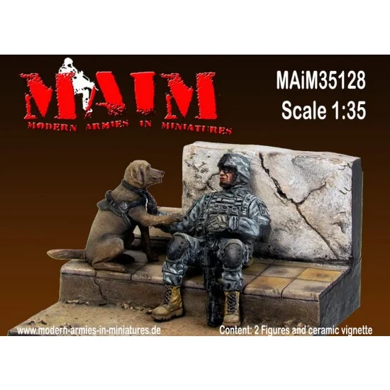 MAiM 35128 1/35 US Marine with Dog - Iraq 2012 (1 figure and 1 dog)