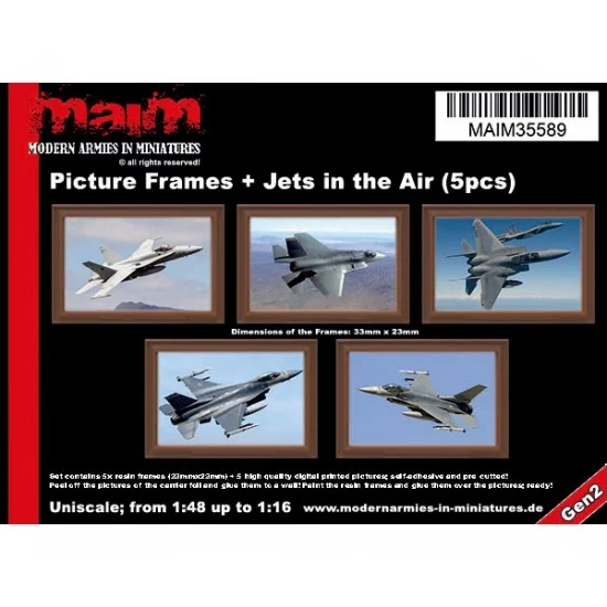 MAiM 35589 1/48 - 1/16 Picture Frames + Jets in the Air (5pcs)