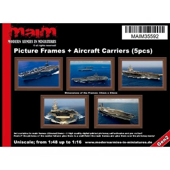 MAiM 35592 1/48 - 1/16 Picture Frames + Aircraft Carriers (5pcs)