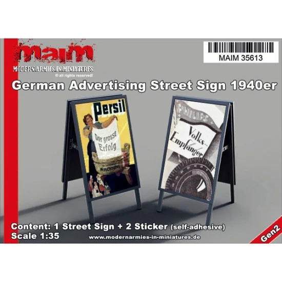 MAiM 35613 1/35 Billboard/Werbschilder (German Advertising Poster 1940s) - Scenics & Diorama