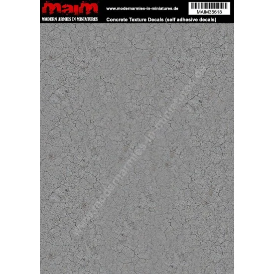 MAiM 35618 1/48 - 1/16 Concrete Texture Decals (self adhesive, 24cm x 17cm)