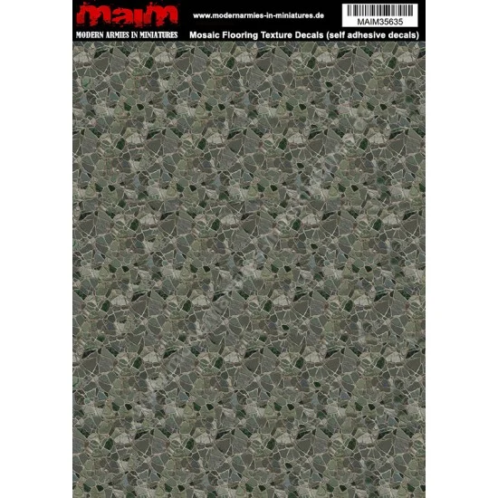 MAiM 35635 1/35 Mosaic Flooring Texture Decals (self adhesive, 24cm x 17cm) - Scenics & Diorama