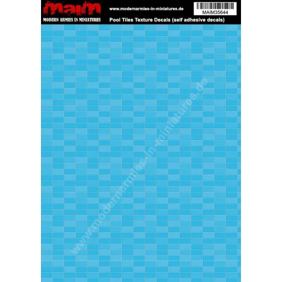MAiM 35644 1/35 Pool Tiles Texture Decals (self adhesive, 24cm x 17cm) - Scenics & Diorama