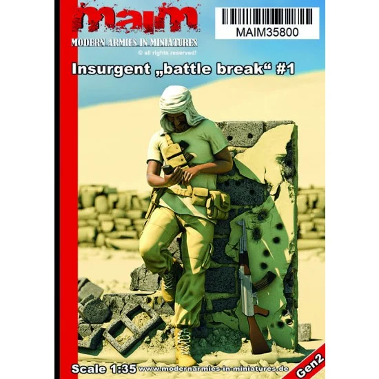 MAiM 35800 1/35 Insurgent w/AK 47 "Battle Break" #1 - Model Figures