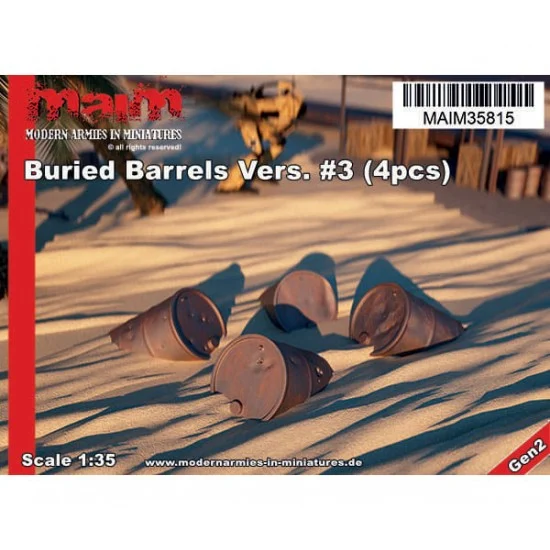 MAiM 35815 1/35 Buried Barrels #3 (4pcs) - Scenics & Diorama