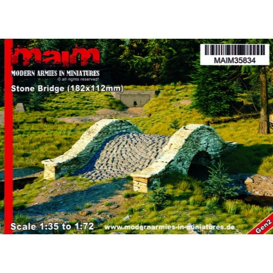 MAiM 35834 1/35 Stone Bridge (182x112mm) - Scenics & Diorama