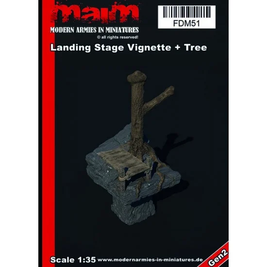 MAiM FDM51 1/35 Landing Stage & Tree Vignette - Scenics & Diorama