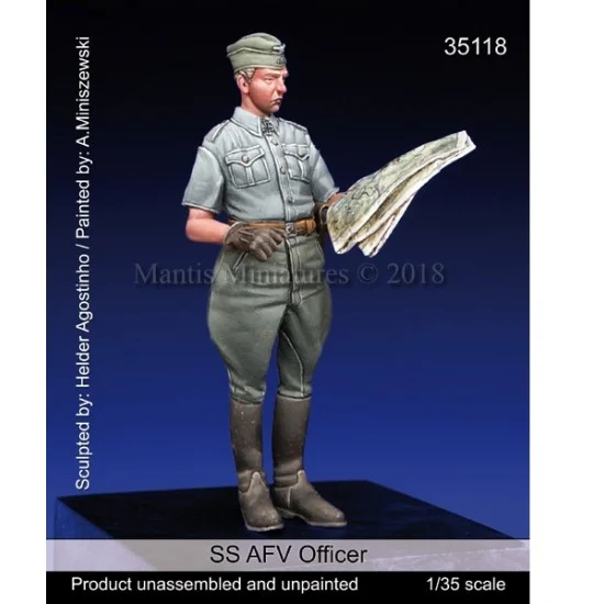 Mantis Miniatures 35118 1/35 WWII German SS AFV Officer - Model Figures