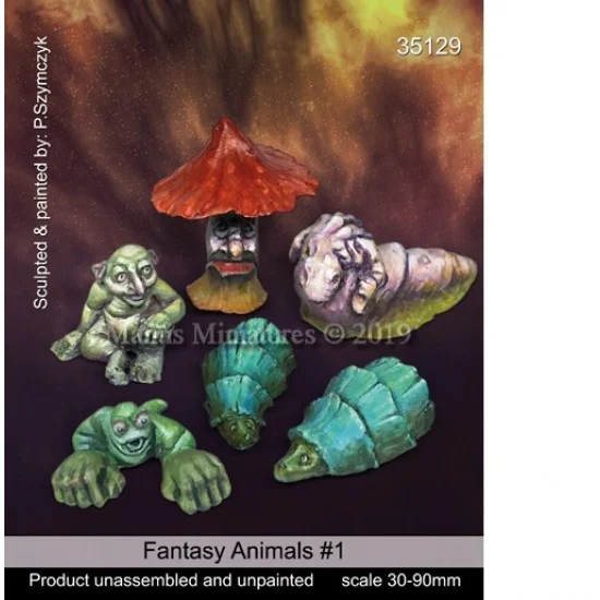 Mantis Miniatures 35129 30 - 90mm Scale Fantasy Animals #1