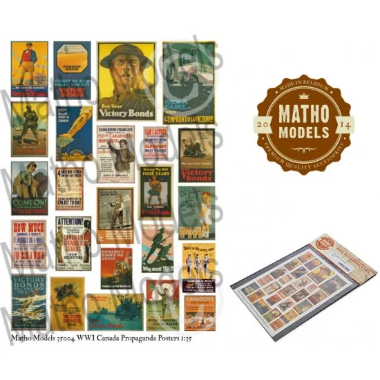 Matho 35004 1/35 WWI Canada Propaganda Posters (24 posters) - Scenics & Diorama