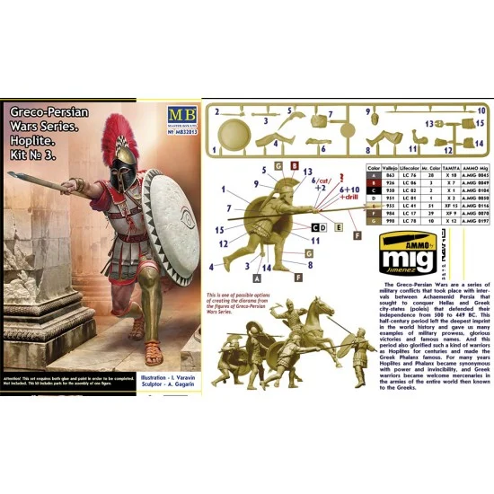 Master Box 32013 1/32 Greco-Persian Wars Series - Hoplite Kit Vol. 3