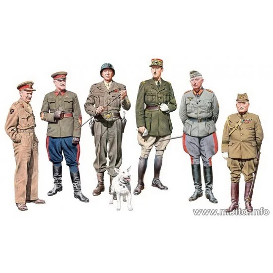 Master Box 35108 1/35 WWII The Generals (6 Figures) - Model Figures