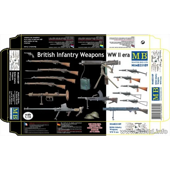 Master Box 35109 1/35 WWII British Infantry Weapons - Model Figures