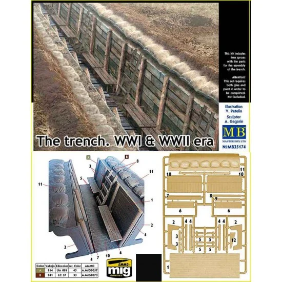 Master Box 35174 1/35 WWI / WWII The Trench - Model Figures