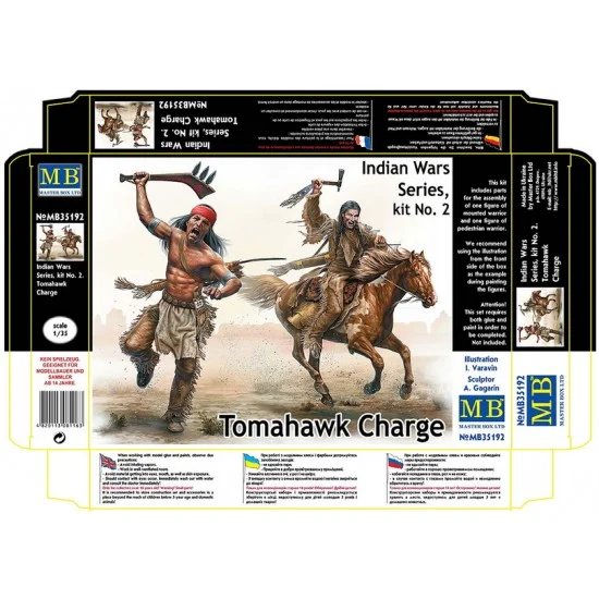 Master Box 35192 1/35 Indian Wars Series kit No.2 - Tomahawk Charge