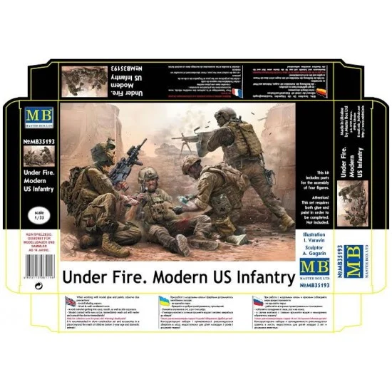 Master Box 35193 1/35 Modern US Infantry "Under Fire" - Model Figures