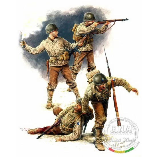 Master Box 3521 1/35 US Infantry July 1944 - Model Figures