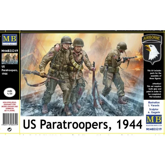 Master Box 35219 1/35 US Paratroopers 1944 (3 figures) - Model Figures