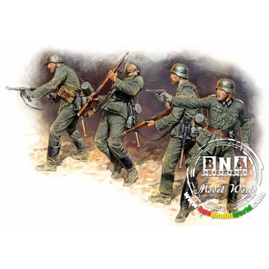Master Box 3522 1/35 Frontier Fighting, Summer 1941, German Infantry (4 Figures) - Model Figures