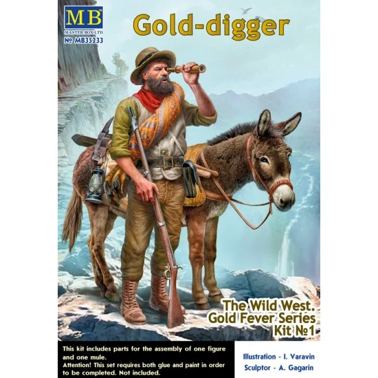 Master Box 35233 1/35 The Wild West Gold Fever - Gold-digger (1 figure and 1 mule)