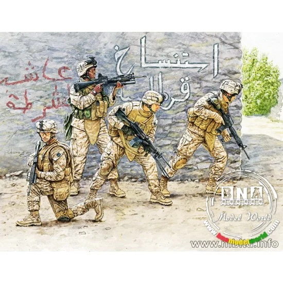 Master Box 3575 1/35 Iraq Events #1, US Marines - Model Figures