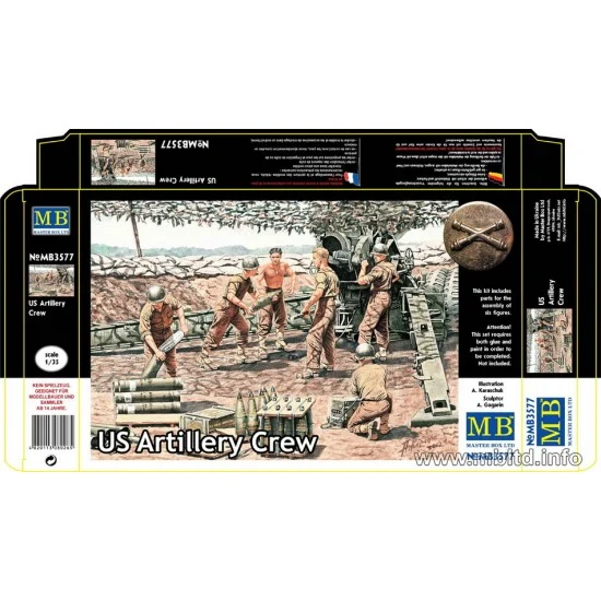 Master Box 3577 1/35 US Artillery Crew (6 figures) - Model Figures