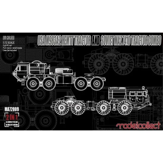 Modelcollect MA72009 1/72 US M983A2 Hemtt Tractor & Soviet MAZ 7410 Tractor Combo 2in1 - Military Vehicles & Tanks