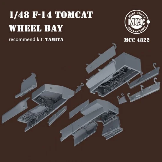 Mini Craft Collection 4822 1/48 F-14 A/B/D Tomcat Front and Main Wheel Bay for Tamiya kits